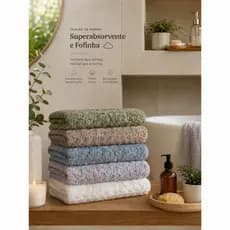 kit Toalha de Banho e toalha na unidade Pluma Nuvem 70x1,40 Felpuda Confortável Premium