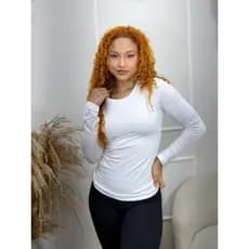 Blusa Térmica Feminina Segunda Pele  flanelada Manga Peluciada Longa Inverno Confortável 01002358