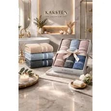 Kit Toalhas Karsten Banhão e Rosto 100% Algodão Macias Alta Absorção Premium