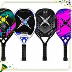 Raquete de Beach Tennis com Capa Overgrip Munhequeira Espessura 22mm Conforto Alta Performance
