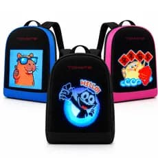 Mochila Gamer LED Personalizável Bluetooth USB Aproximadamente 8L Compacta Escolar Moderna
