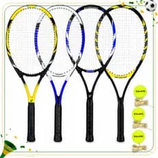 Kit Raquete de Tênis Fibra de Carbono Iniciante Adulto com 2 Bolas e Capa Leve Controle e Conforto