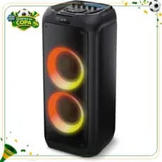 Caixa de Som Bluetooth Philips 1300W Torre Party Speaker LED RGB Karaokê USB AUX SD Som Potente
