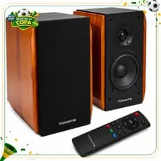 Caixa De Som Bluetooth 110W RMS HDMI ARC Óptica Madeira MDF Controle Remoto Som Premium TV PC