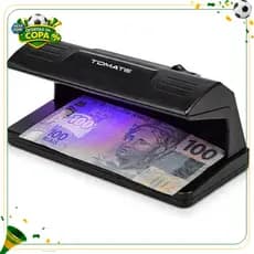 Detector de Notas Falsas UV 4W Verificador de Dinheiro Luz Ultravioleta Profissional Bivolt Compacto