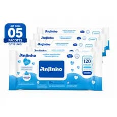 Kit Toalha Umedecidas Anjinho Pacote 5 x 120 unidades