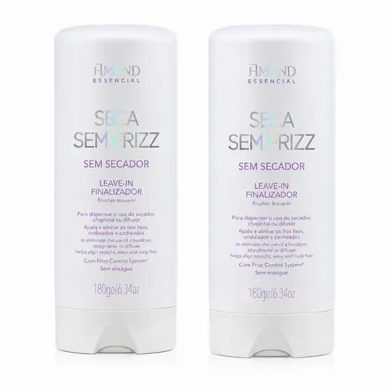 Kit Seca Sem Frizz Sem Secador Leave-In Amend 180ml 2x180ml
