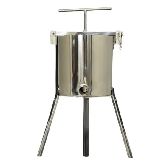 Prensa Manual Mel Frutas E Banha 15l Aço Inox Espremedor Uva