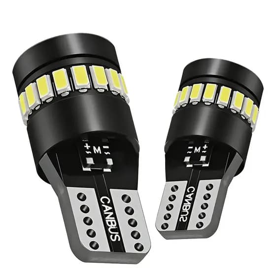 Conjunto Lâmpada Led Pingo T10 Canhão 6000k Extra Forte Luz Branca Automotiva