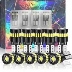 Kit Lâmpadas LED 194/168/2825/W5W/T10 6000K 19 SMD 3014 CANBUS 10un