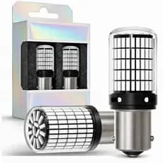 【Envio de São Paulo】Par Lâmpada 150 Leds 1156 Luz de Ré Canbus 44w Cor Branca Super Forte Compatível Todos Veículos