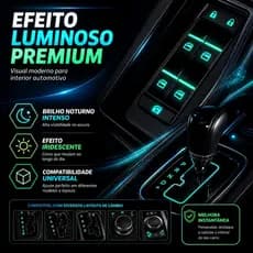 【Envio de São Paulo】Car Luminous Button Stickers, Window Lift Switch Decals, Glowing Night Lights Inter