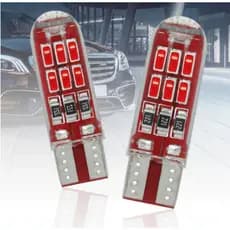 Par Lâmpadas Pingão T10 Led Vermelho Silicone 12V