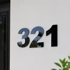 Kit Números Residenciais Acrílico Preto Número Casa Placa 15cm Com Dupla Face
