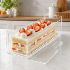 Forma Slice Cake 30x10x10 Acrílico Fatia Bolo Confeitaria Retangular Formas Premium