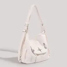 Sacola simples nicho textura Millennium Hot Girl Design Commuter motocicleta mochila Diagonal