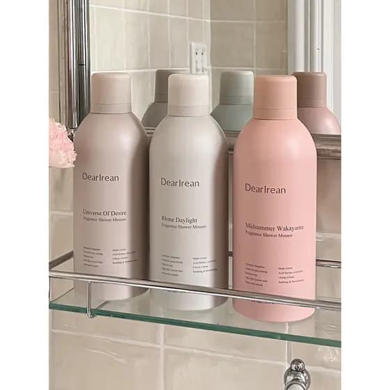 Mousse de banho com fragrância Irene exclusiva, fragrância hidratante, não seca, bolha de nuvem, limpeza suave, produto