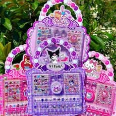 Adesivos de unhas infantis genuínos, diamantes inodoros não tóxicos, 3-6 anos, meninas, Manicure, tatuagem, Sanli Kuluom