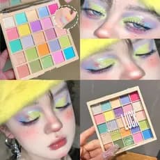 Paleta de sombras Macaron 25 cores para Performance de férias, maquiagem perolada para palco, rosa, roxo, azul, verde, c