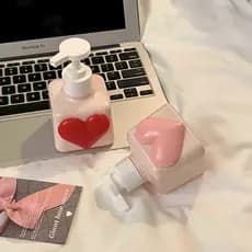 Ins criativo amor simples grande capacidade Sub-engarrafamento imprensa desinfetante para as mãos Gel de banho garrafa v