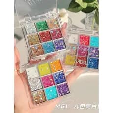 Maquiagem de palco lantejoulas sombra Glitter Super brilhante cristal maquiagem para os olhos mostrar cosméticos dia 6 m