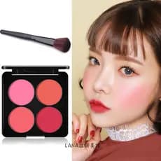 Paleta de blush de quatro cores conjunto de combinação multicolorida contorno fosco Rouge perolado maquiagem artista blu