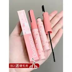 Vem com pente de cílios!Gracebabi Girassol Long Curling Maquiagem Segurando Rímel de Duas Cabeças Base Sem Manchas