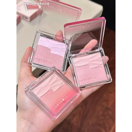 Brilho de água!Judydoll Judydoll Satin Blush Duas Cores Expansão Atmosfera Cor Creme Branco Pêssego Feminino Novo Produt