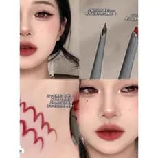 Novo delineador de raposa chinesa!Caneta de Gel delineador vermelho à prova d'água, sem manchas, delineador ultrafino de