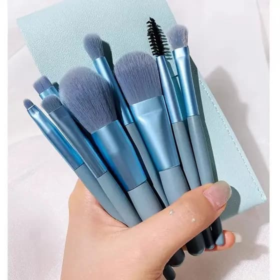 Oficial autêntico 8 pincéis de maquiagem portátil curto estágio maquiagem sombra destaque Blush escova Super macio estud