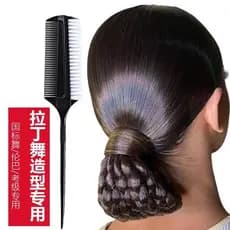 Genuíno dança latina dedicado pente profissional de dentes finos cabelo denso apontou cauda penteado pente competição pa