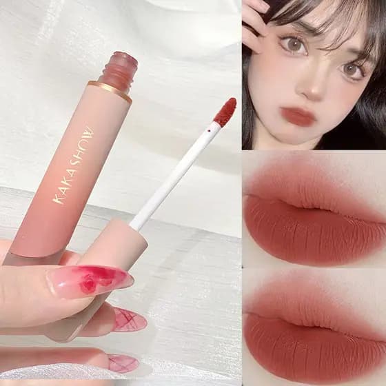 Batom genuíno esmalte labial não desbotado copo antiaderente genuíno oficial clareamento livre mãe vermelho marrom pasta