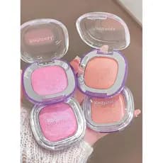 Estilo coreano foco claro destacando pó delicado piscando perolado Natural tridimensional brilho Facial destacando Blush
