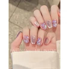 Genuíno [roxo mirtilo estrela] Smoothie roxo olho de gato Aurora diamante quebrado clareamento artesanal acabado Manicur