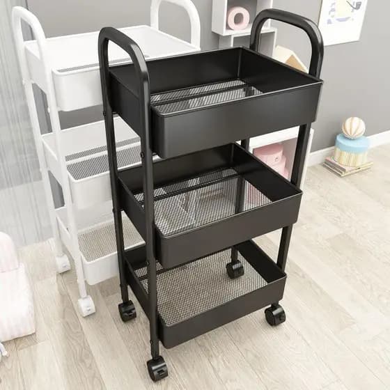 Pequeno carrinho de bebê rack de chão Multi-camada casa quarto bebê móvel lanches cozinha multifuncional rack de armazen