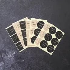 Obrigado redondo obrigado papel Kraft adesivo envelope embalagem cozimento rolo envelope presente