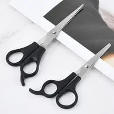 Tesoura de corte de cabelo de beleza em aço inoxidável, tesoura plana para desbaste de sobrancelha, tesoura doméstica pa