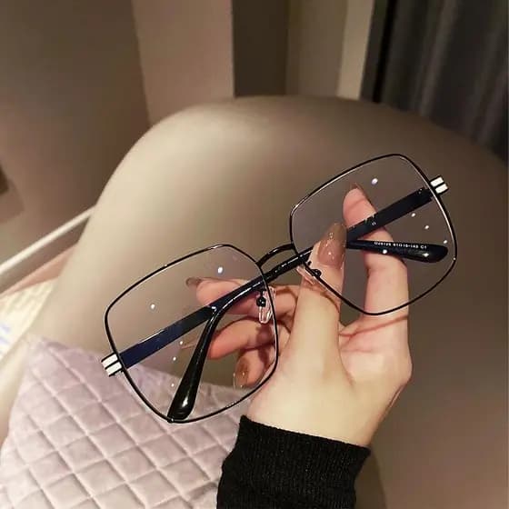 Óculos de rosto grande novo estilo rosto liso não-grau óculos simples masculino na moda estilo Hong Kong pequeno rosto ó