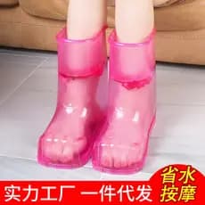 Sapatos de banho magnéticos estilo isolamento para pés, banheiro, cano alto, sapatos de banho para pés, massagem, lavage