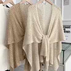 Cor sólida estilo preguiçoso malha Cardigan xale feminino primavera verão novo estilo moda All-Match quente pescoço prot