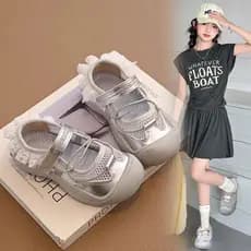 Meninas estilo Ballet sandálias esportivas verão novo estilo 2026 crianças única rede sapatos casuais versão coreana men