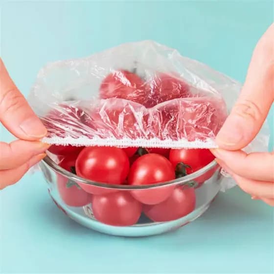Película aderente de qualidade alimentar, espessada, sobras de geladeira, prato de arroz, preservação elástica da boca