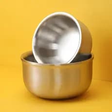 Tigela de sopa para crianças, tigela de aço inoxidável 304 para bebês, tigela doméstica para comer, camada dupla, resist