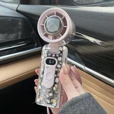 Ventilador de refrigeração portátil ao ar livre dobrável pendurado pescoço bloco de gelo de alta velocidade curvado pequ