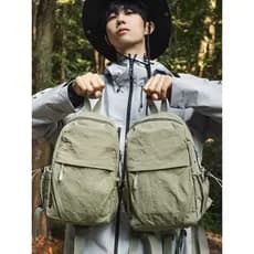 Multifuncional dupla utilização saco de peito das mulheres dos homens pequena mochila escalada ao ar livre pequena mochi