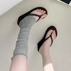 Ins primavera japão coreia ~ estilo fino estilo esportivo meias de Pilates meias pilha tubo médio longo modificado forma