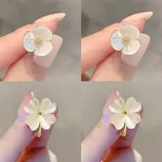 Mini fivela Anti-reflexo roupas de verão decote resgate pino fivela fixa acessórios de roupas mãe concha pequena flor br