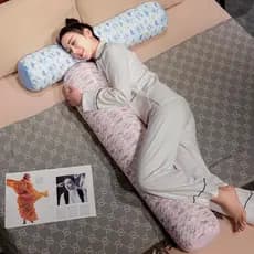 Gelo Doudou cilíndrico travesseiro longo lado dormir Clip-On cama meninas dormir dedicado travesseiro almofada de cabece