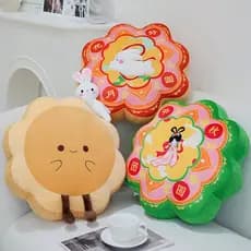 Mid-Autumn Festival presentes presentes simulação Mooncake travesseiro meninas dormindo sofá almofada Bay janela travess