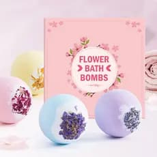 Banho explosão bola bolha banho óleo essencial banho bola de sal crianças adulto lotes de espuma banho flor pétalas seca